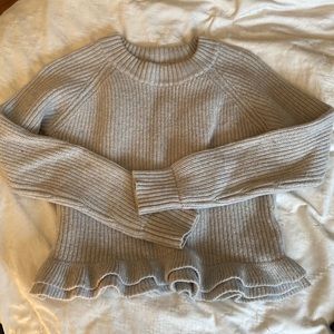 Aritzia Wilfred péplum sweater knit